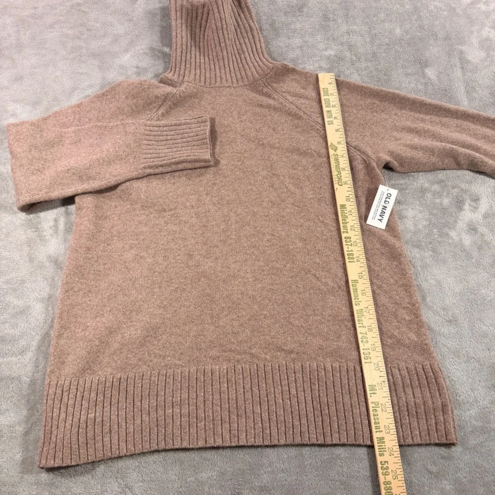 Old Navy SoSoft Turtleneck Women S Brown Driftwood Heat Ribbed Knit Sweater NEW
